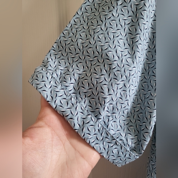 Ted Baker Blue Printed Button Down Shirt - Picture 10 of 12